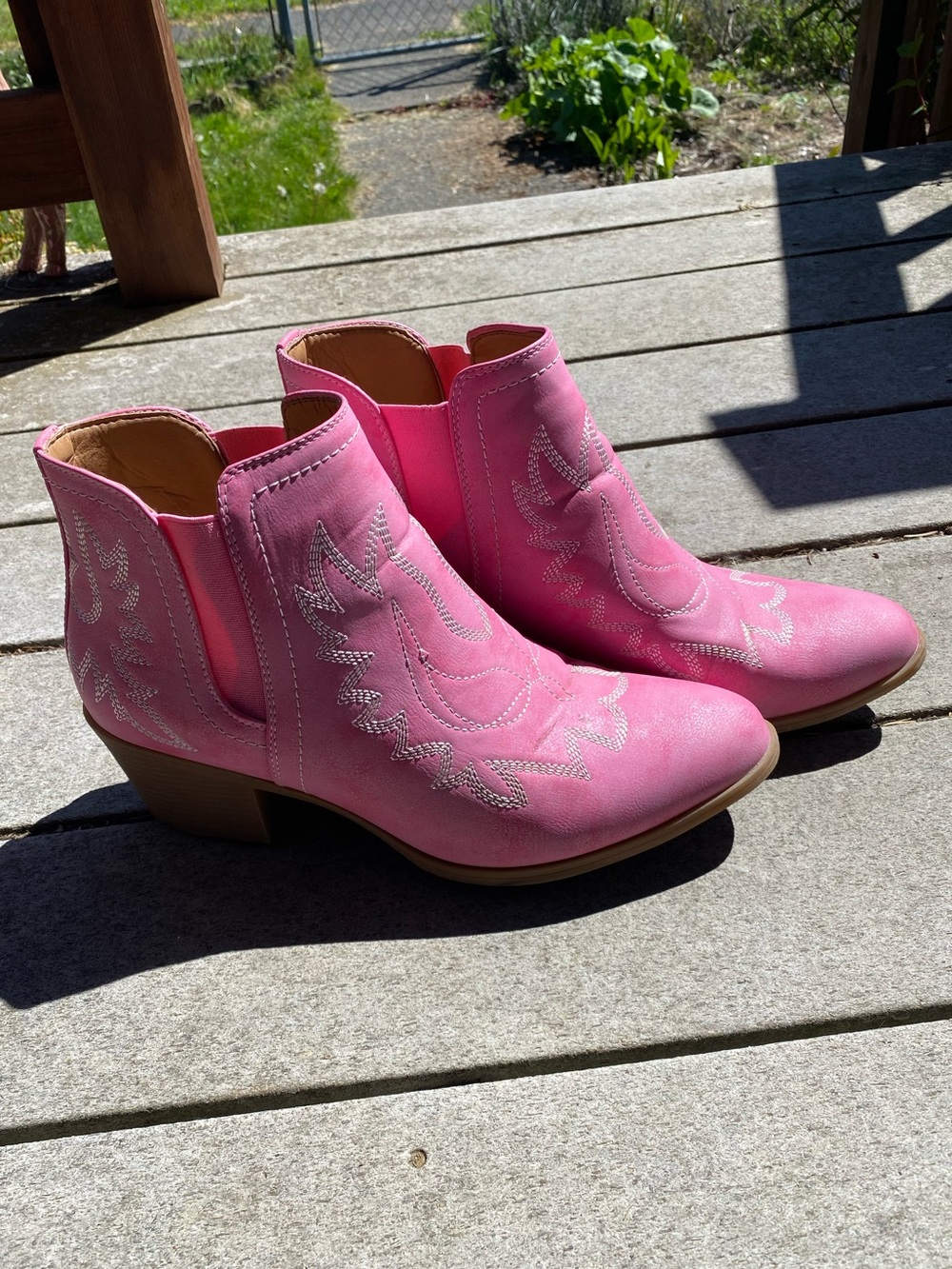 Pink Women's Ankle Cowboy Boots size 11